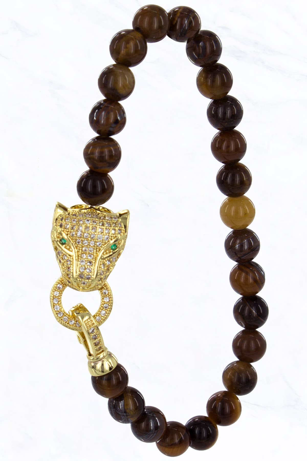 Suzie Q USA - Vendita all'ingrosso Braccialetto con ciondolo/pendente - Bracciale con ciondolo pantera con zirconi cubici5