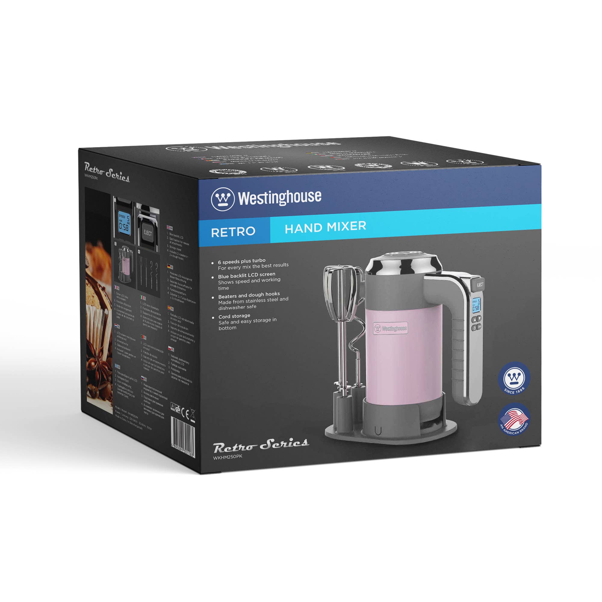 Westinghouse - Wholesale Kitchen Appliance - Westinghouse 5-Speed Hand Mixer with Base - Retro Series1