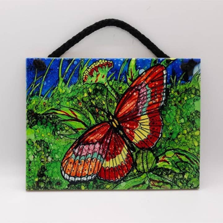 Carreaux de céramique Papillon Chemin pour la vente par Florida Vibes Art / Mungo Key Designs