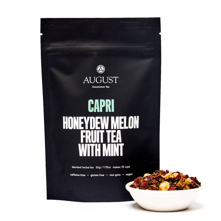 August Uncommon Tea - Vente Thé en vrac - Capri - Thé à la menthe et melon miel