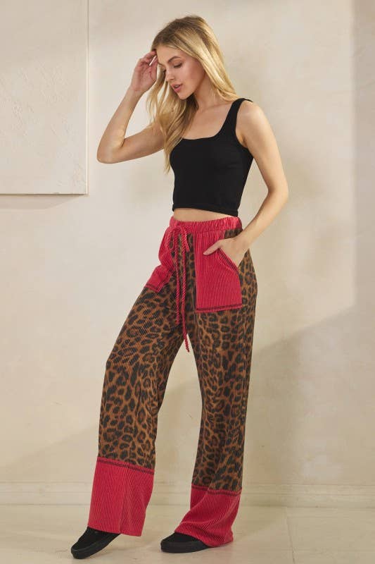 HEIMISH - Wholesale Pants - Women's - EP6878-10 ANIMAL URBAN RIBBED CASUAL PANTS8