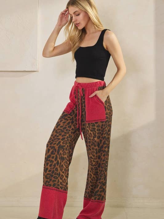 HEIMISH - Wholesale Pants - Women's - EP6878-10 ANIMAL URBAN RIBBED CASUAL PANTS8
