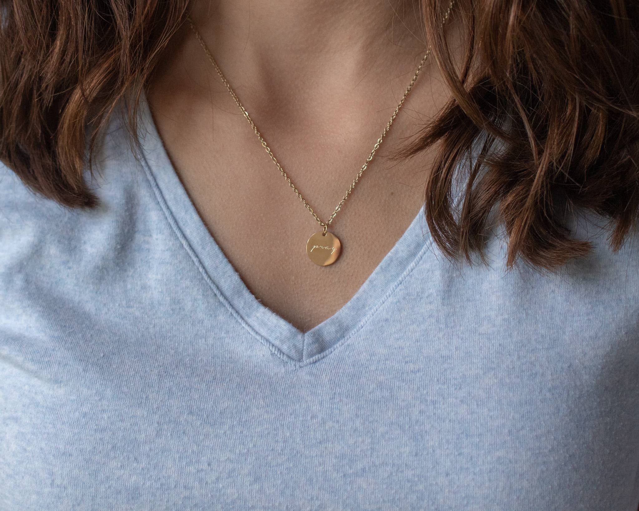 The Vintage Sparrow - Wholesale Pendant/Charm Necklace - Pray Pendant7