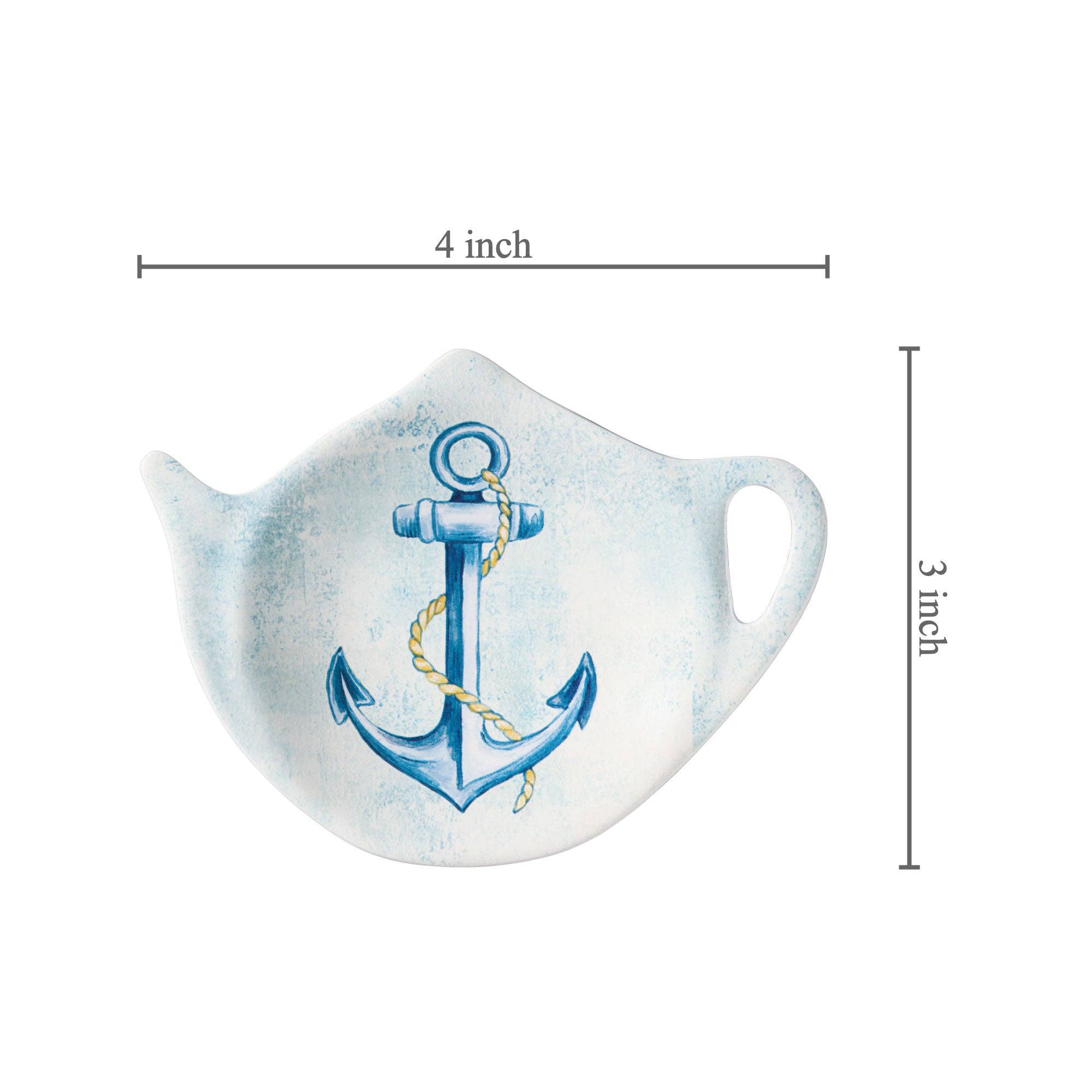 Supreme Housewares - Vente Passoires à thé/infuseurs - Porte-sachets de thé en mélamine Sail Away, 4 pièces3