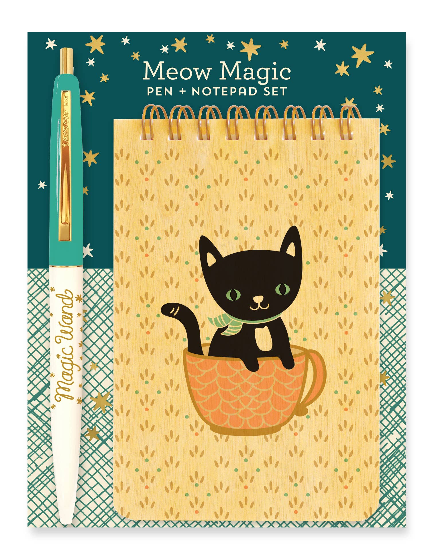 Night Owl Paper Goods - Wholesale Notepad - Meow Magic Gift Set - Mini Notepad & Pen1