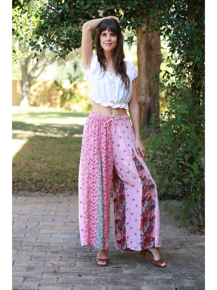 Sacred Threads - Wholesale Tunic - Women's - Petal Harmony Boho Palazzo