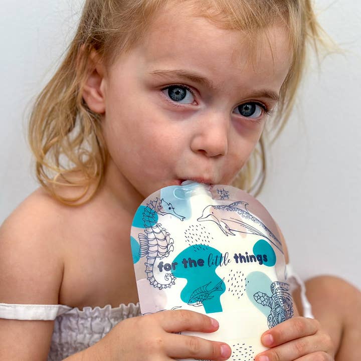 Sinchies - Wholesale Food storage wrap/bag - Sinchies 150ml Reusable Food Pouches - Under the Sea3