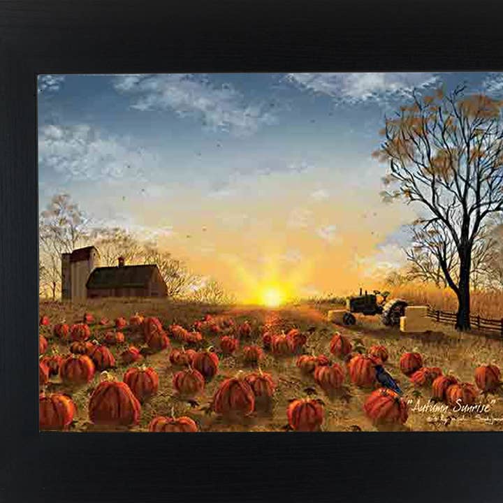 Summer Snow Art - Wholesale Art Print - Autumn Sunrise By Artist Billy Jacobs Art Framed Print 0