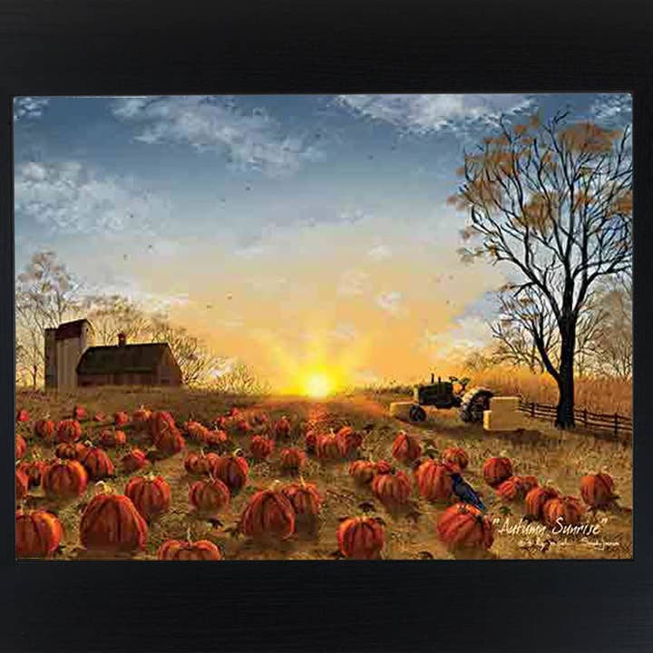 Autumn Sunrise By Artist Billy Jacobs Art Framed Print for wholesale by Summer Snow Art