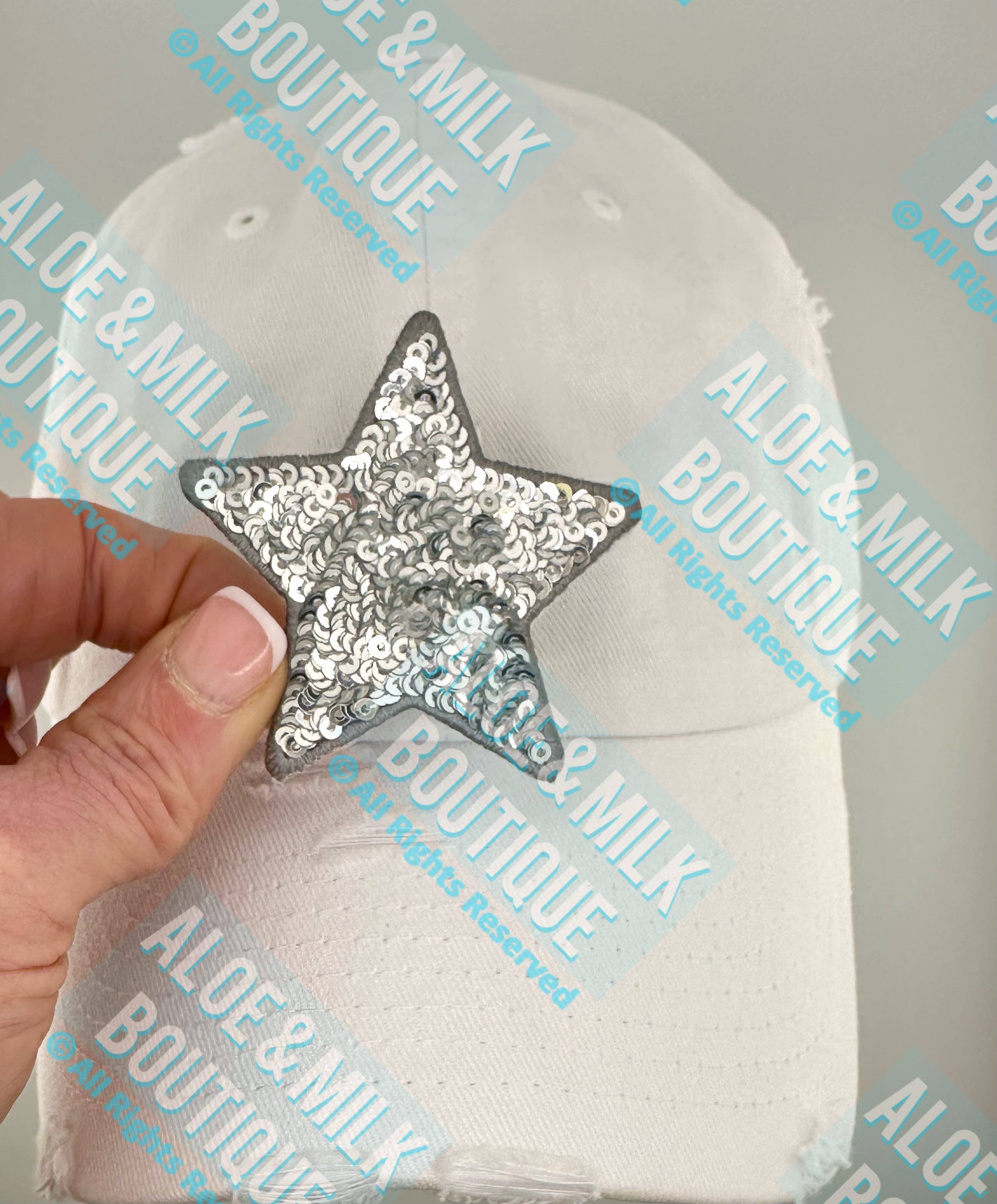 Aloe and Milk Boutique - Wholesale Patch - New Sequin Star Small, sequin star patch, cheer patch1