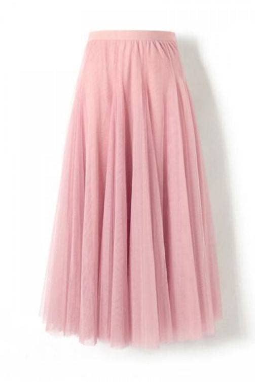 Rosa Clothing - Wholesale Skirt - Women's - 20 colors Ethereal Flowy Elastic Waist Pleated Tulle Skirt3