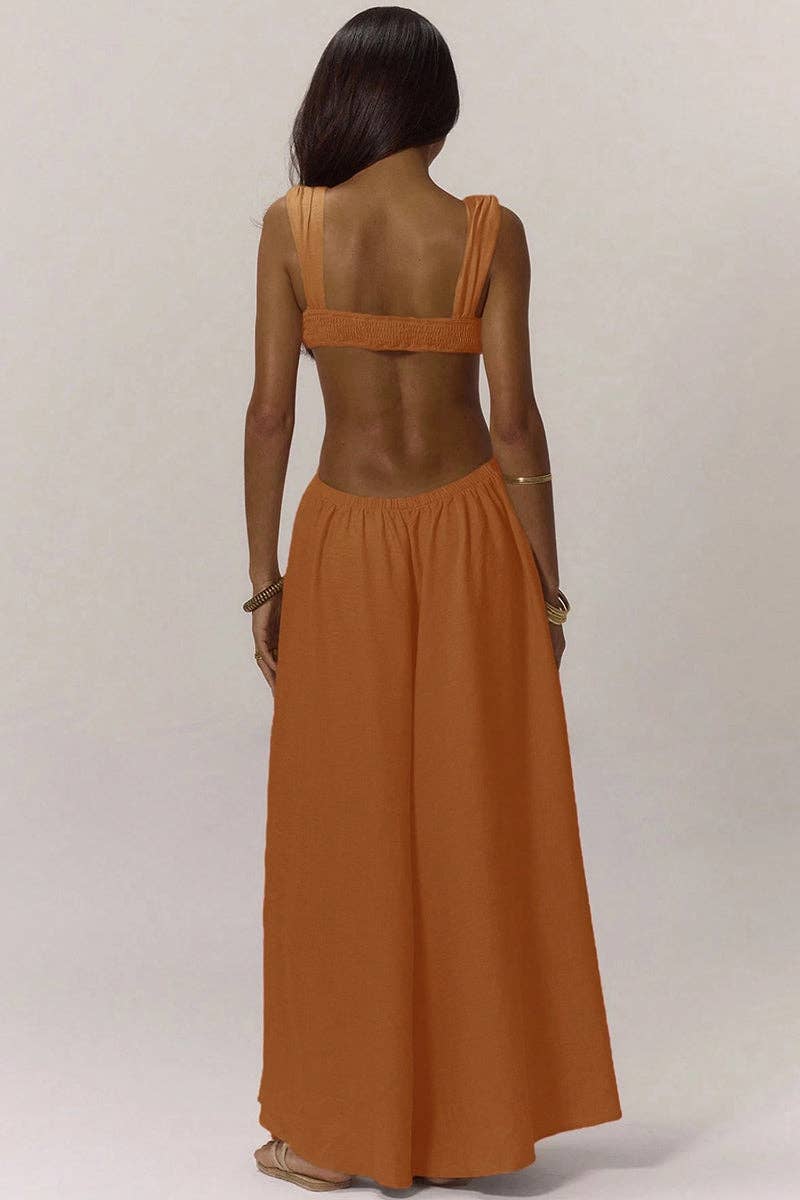 Mccolin - Wholesale Jumpsuit - Women's - Cutout Jumpsuit with Flowing Skirt8
