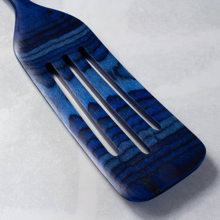 Totally Bamboo - Wholesale Spatula/Turner - Baltique® Malta Colorful Wooden Slotted Spurtle, 13"4