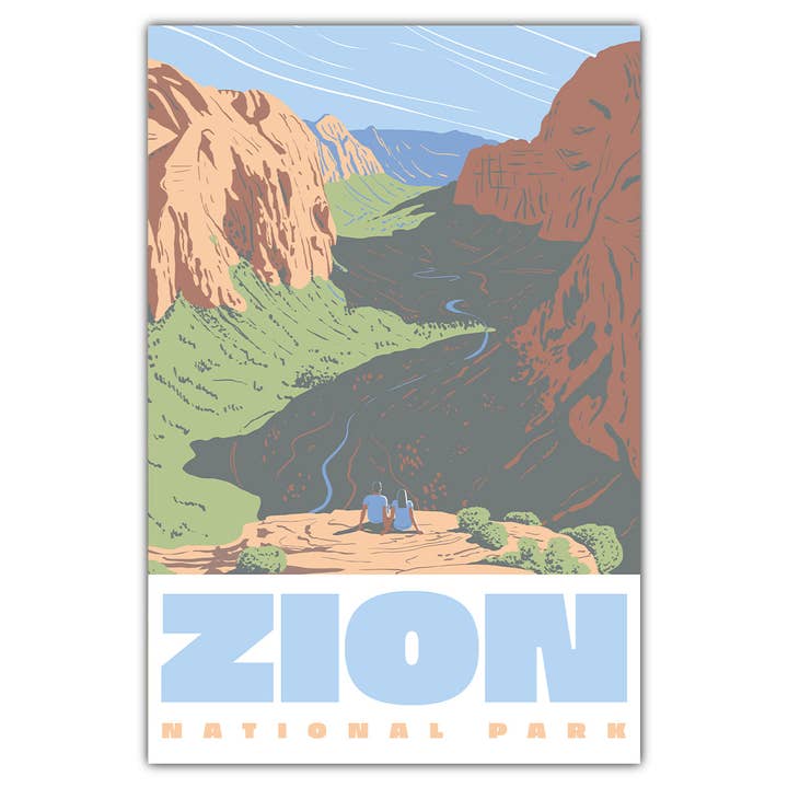 Zion National Park Angels Landing Postcard for wholesale by Bozz Prints