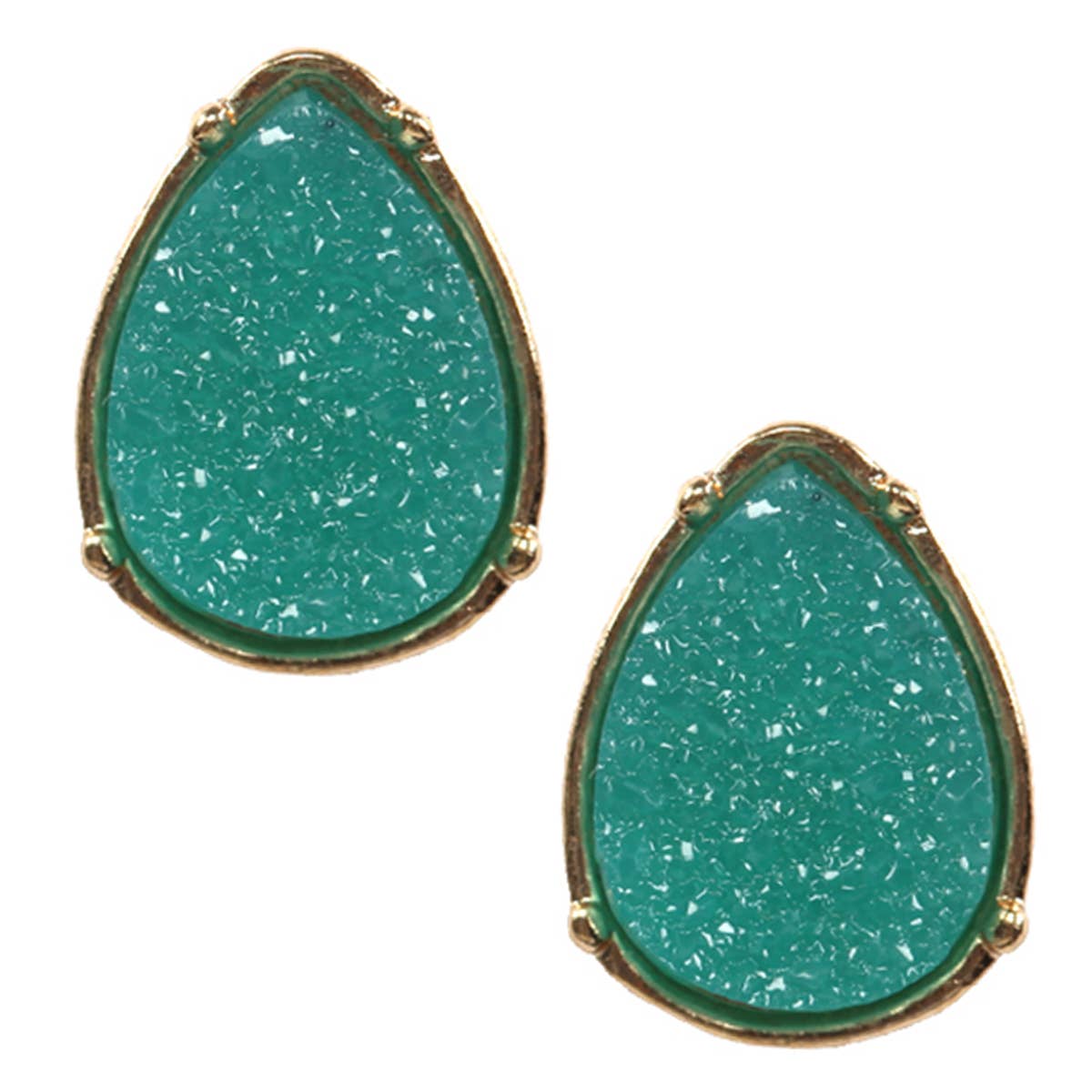 MYS Wholesale Inc - Wholesale Stud/Post Earrings - Druzy Teardrop Post Earrings13