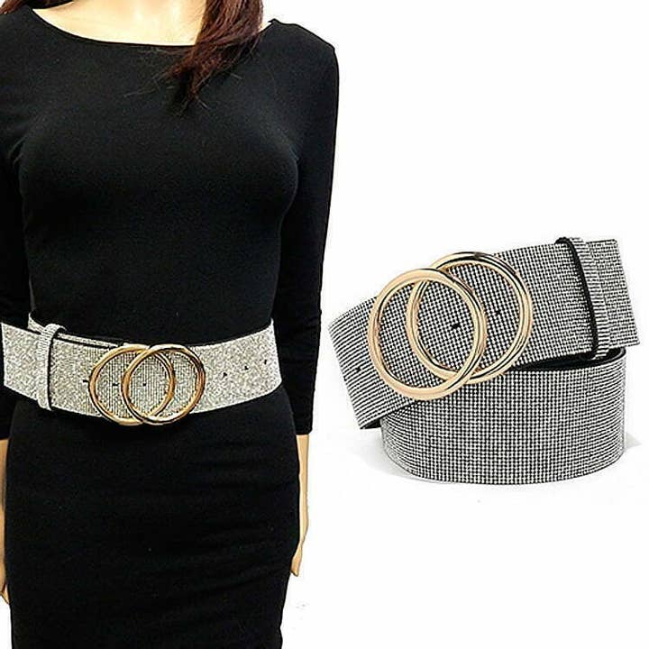 Link Shape Rhinestone Belt for wholesale by Diacly
