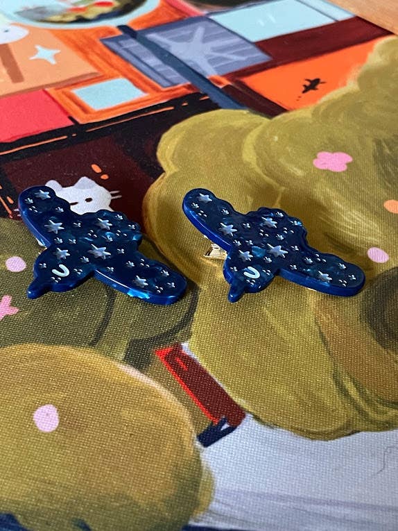 Paper Rat Illustrations - Wholesale Hair Clip - Women's - Raven Hair Clip Barrette1