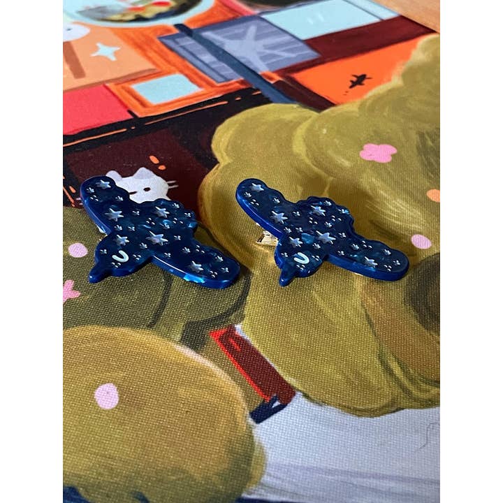 Paper Rat Illustrations - Wholesale Hair Clip - Women's - Raven Hair Clip Barrette1