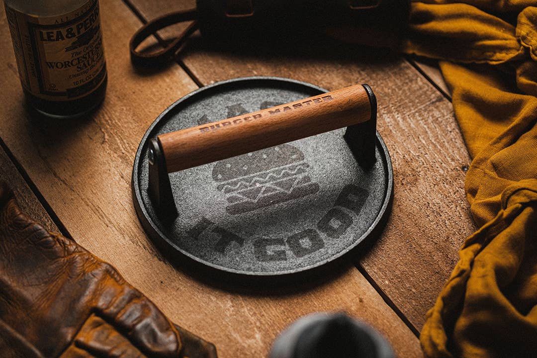 Lucky Jack - Vendita all'ingrosso Utensile per barbecue - Burger Master – Pressa in ghisa per griglia2