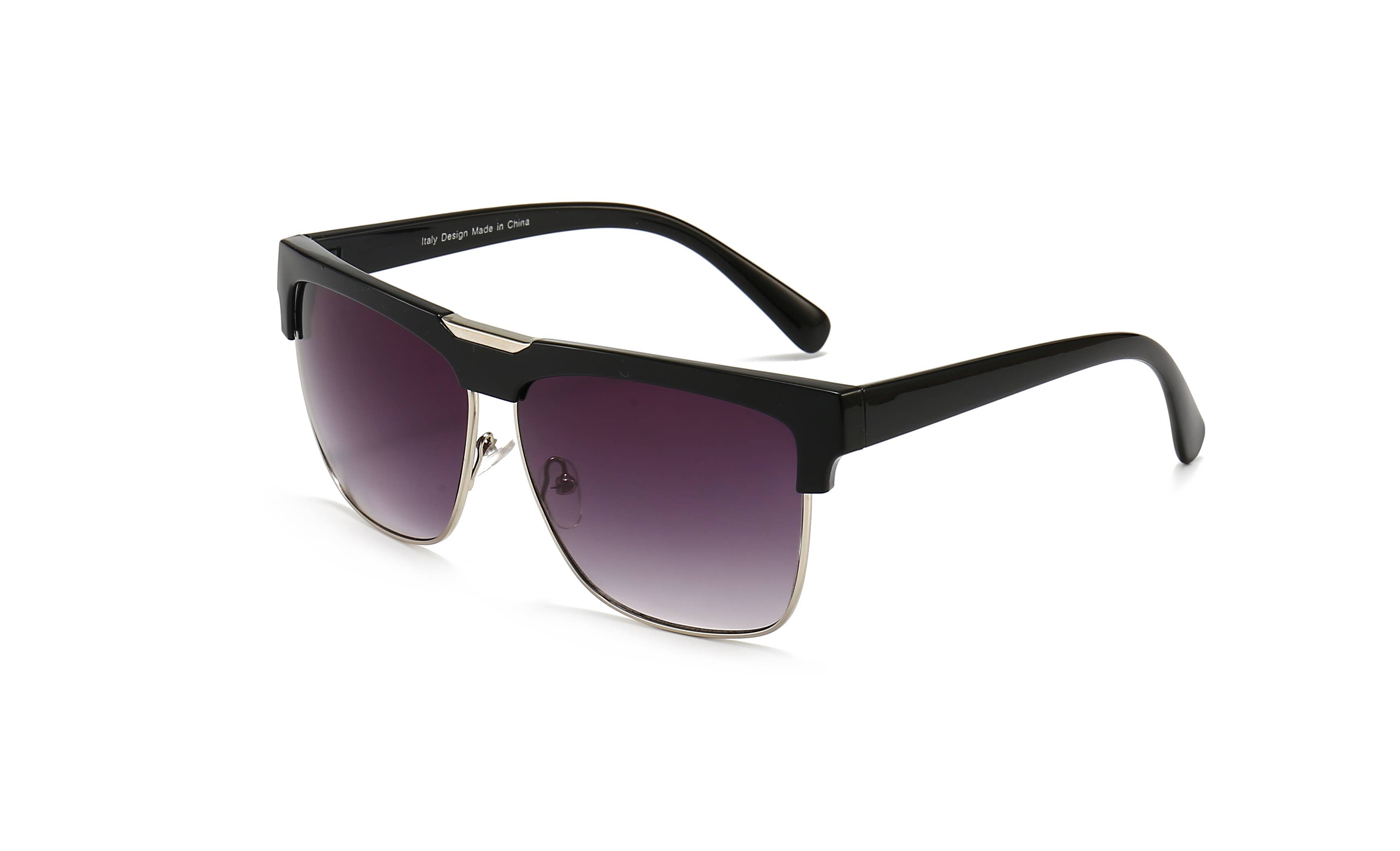 Trio Trading - Wholesale Sunglasses - Men's - Men's Fashion Sunglasses Half Frame Design Assorted 12 Pack5