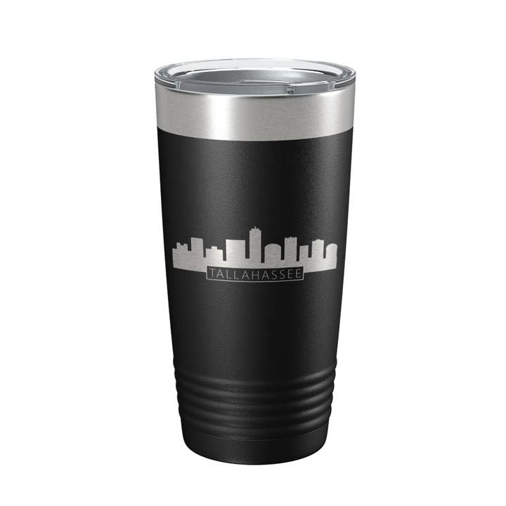 Tallahassee Skyline Minimalistischer Becher, Reisebecher, isoliert, lasergraviert, Kaffeetasse Florida, 20 Unzen für den Großhandel von CarveBright