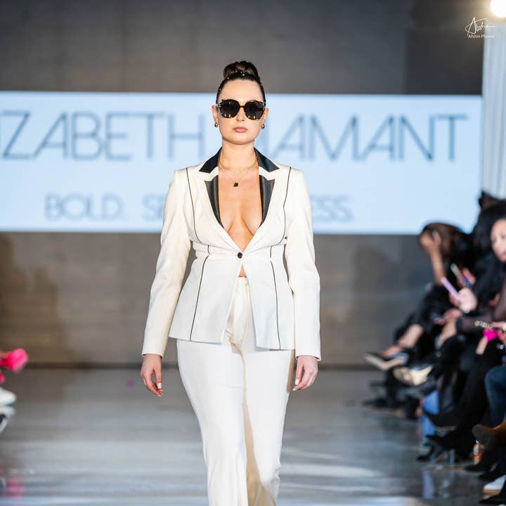 Zwart-wit broekpak voor wholesale door Elizabeth Diamant