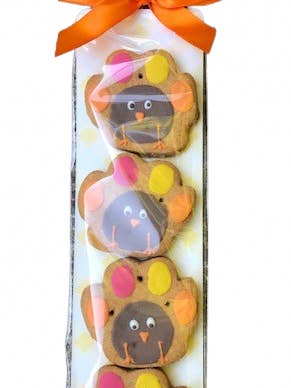 Fall Turkeys Dog Treats Gluten Free Packaged (PreBook) for wholesale by Pawsitively Homemade