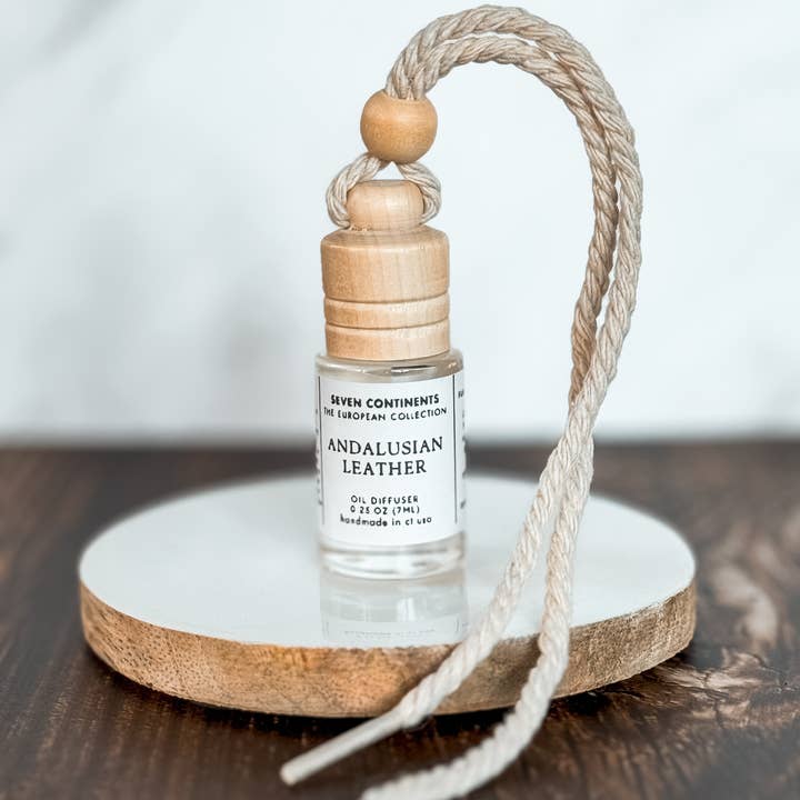 Seven Continents - Wholesale Car Freshener - Unisex - Andalusian Leather non toxic car diffuser, masculine scent