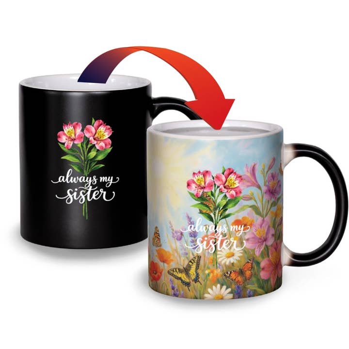 Tasse Magique Changeant de Couleur Toujours Ma Sœur - Activée par la Chaleur pour la vente par Mug Experience
