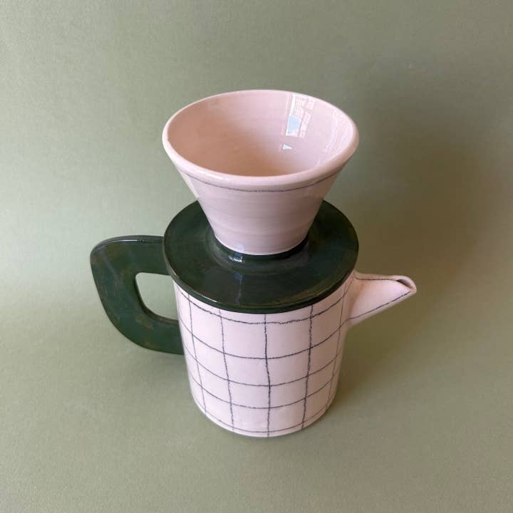 Odeon Studio - Wholesale Coffee Mug - Checkered Coffee Carafe With Percolator2