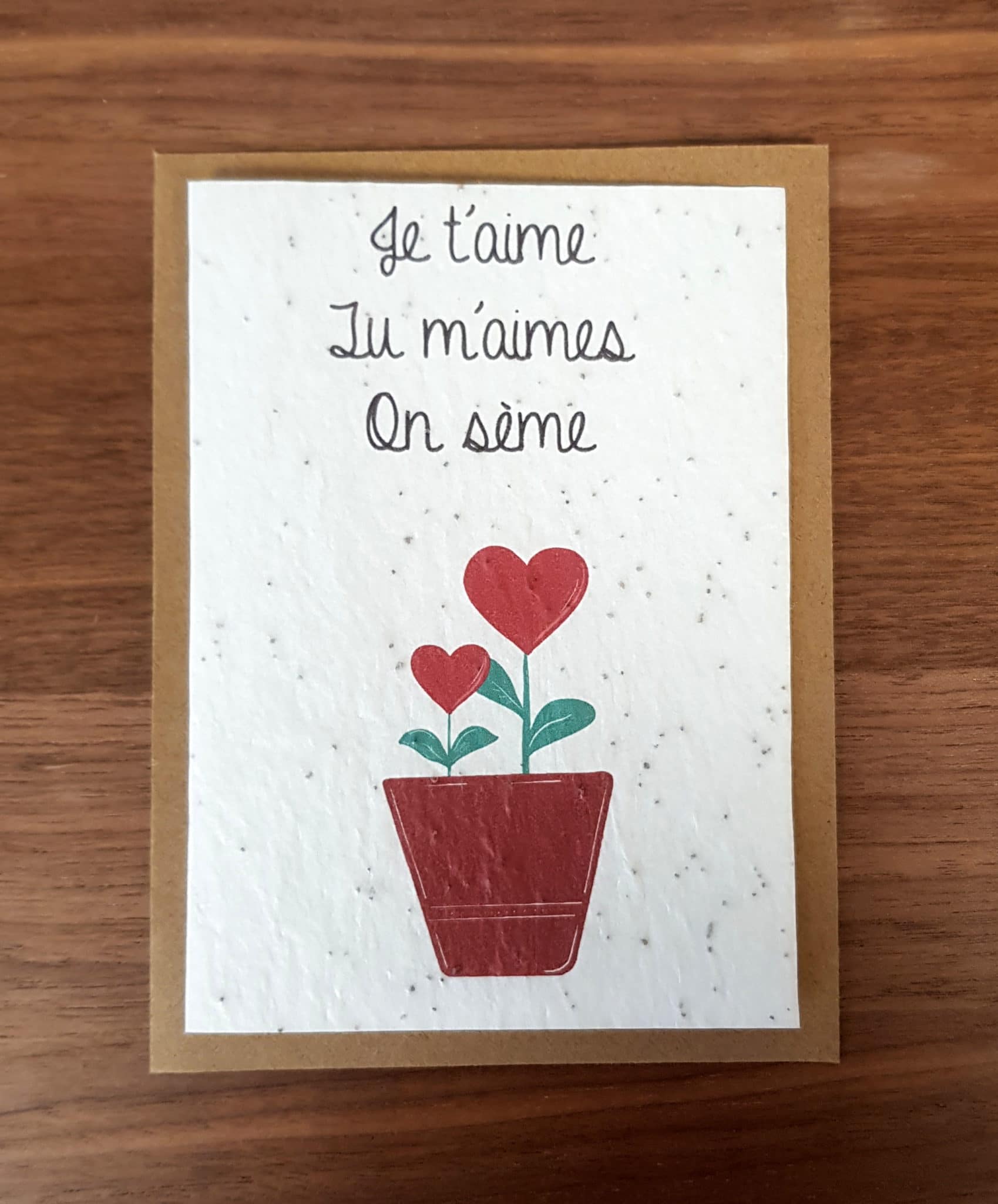 Des Mots Qui Fleurissent - Wholesale Love Card - Plant card - Je t'aime Tu m'aime We Sème1