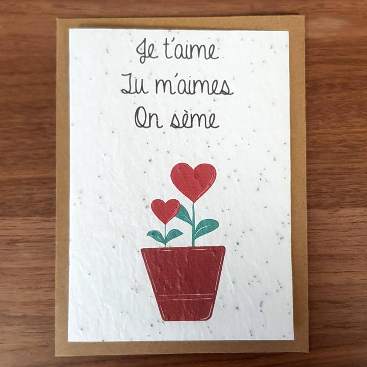 Des Mots Qui Fleurissent - Wholesale Love Card - Plant card - Je t'aime Tu m'aime We Sème1