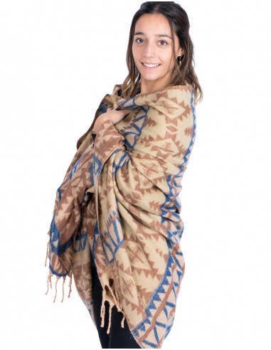 Kimago Look - Wholesale Poncho - Women's - Pashmina Wool Cotton Scarf1