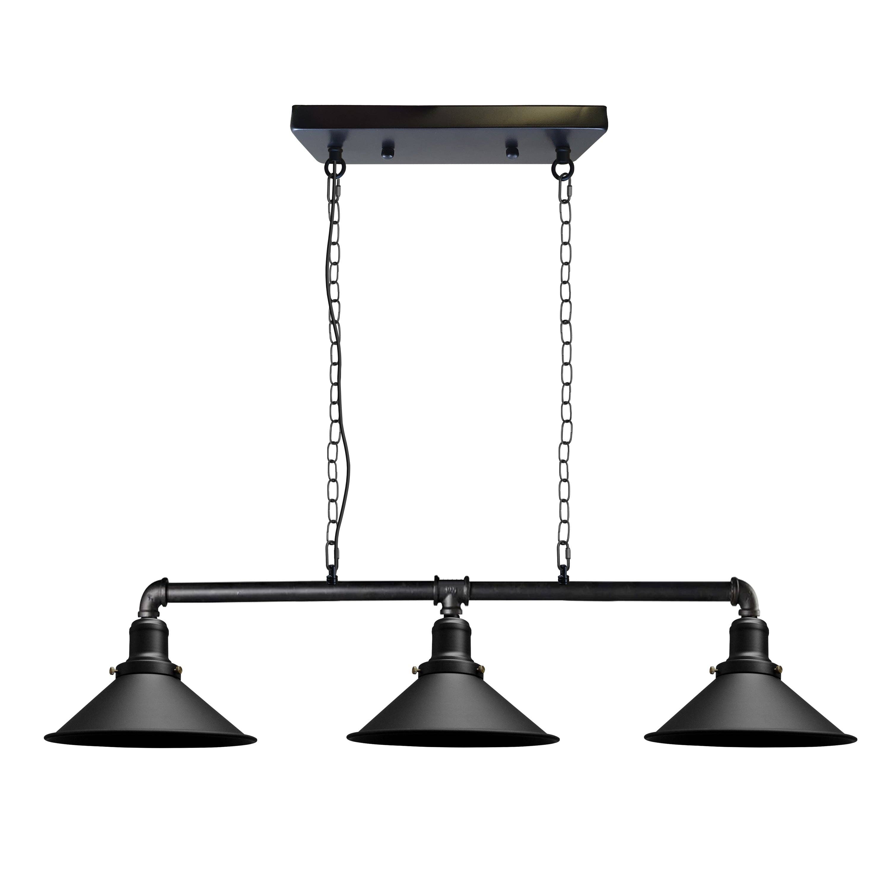 Ledsone – wholesale Chandelier/hanging light – Industrial Steampunk 3 Way Ceiling Lights Black ~9010