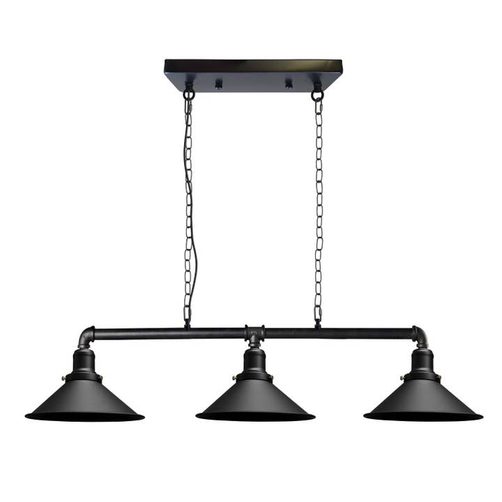 Ledsone – wholesale Chandelier/hanging light – Industrial Steampunk 3 Way Ceiling Lights Black ~901