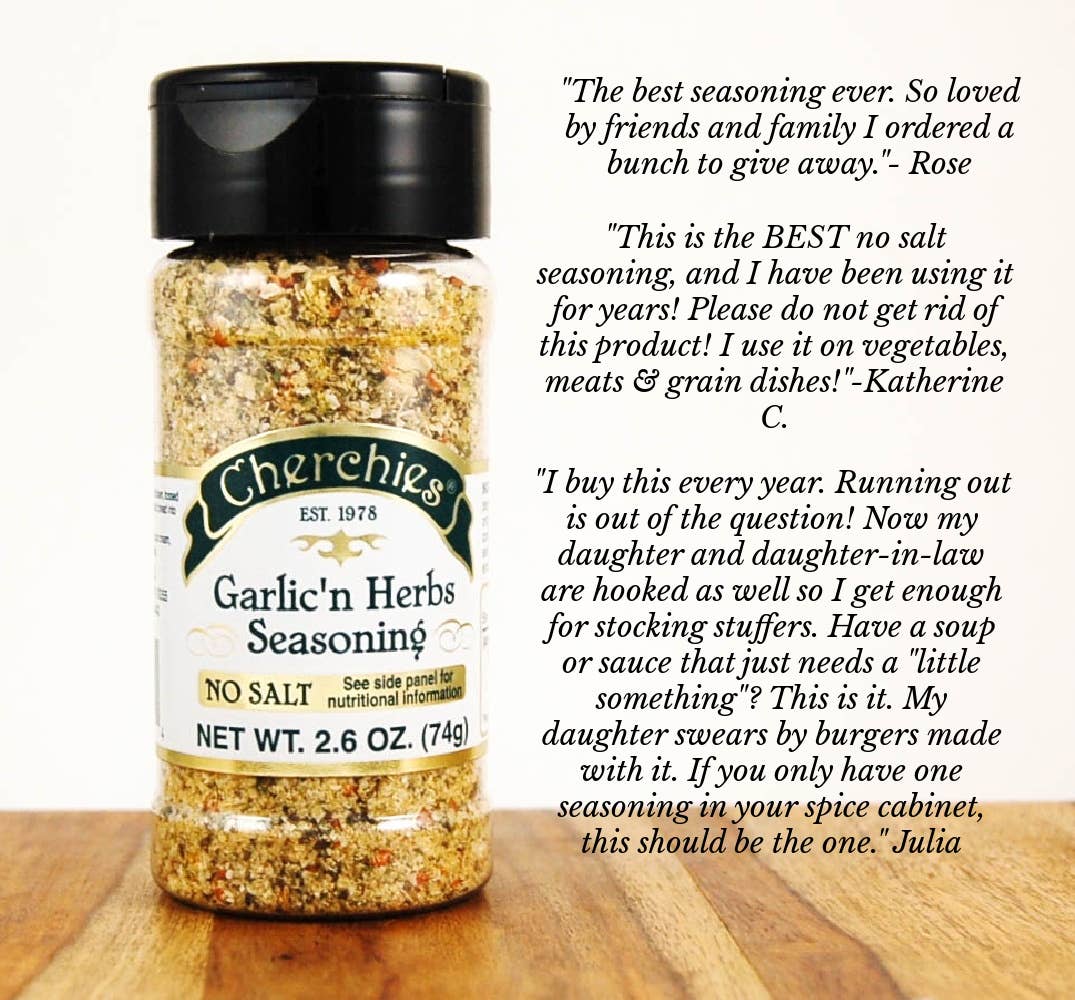 Cherchies Specialty Foods - Wholesale Dried Spice Mix - Cherchies® NO-SALT Seasoning Blend/Dip Mix Gift Collection2