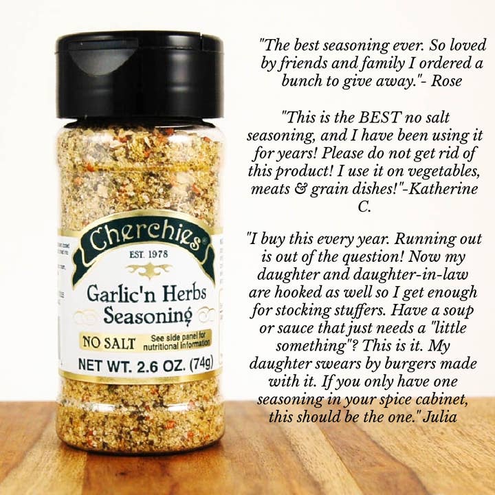 Cherchies Specialty Foods - Wholesale Dried Spice Mix - Cherchies® NO-SALT Seasoning Blend/Dip Mix Gift Collection2