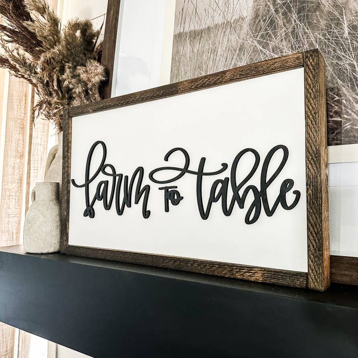 Dakota + Pine Design Co. – wholesale Skylt – Gård till bord trä skylt