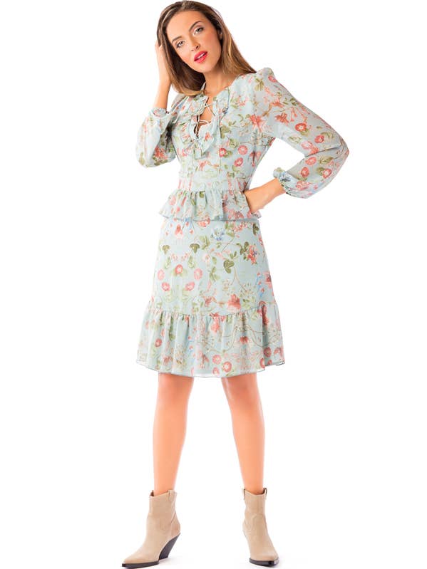 Fancy chiffon dress with frills for wholesale by ZUMBI Fashion Store