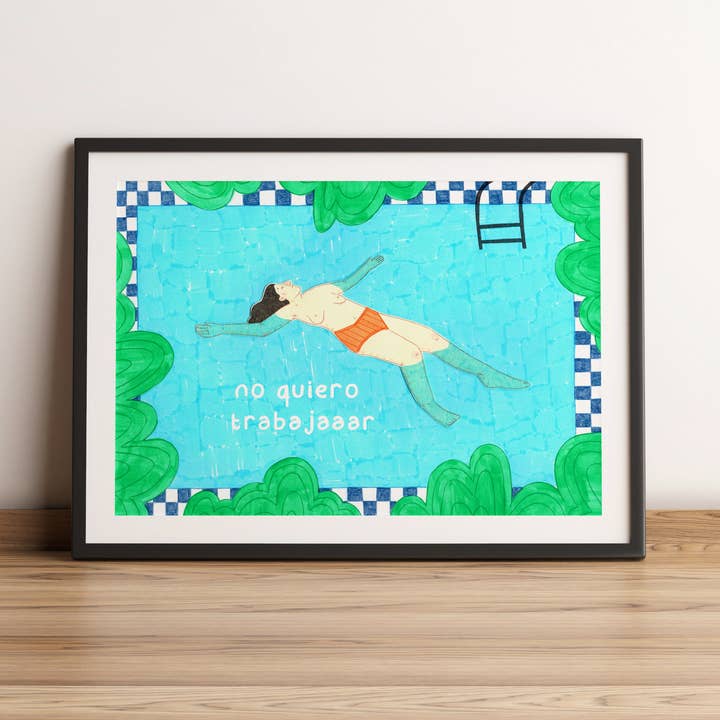 Colors al vent - Wholesale Art Print - Sheet I don't want to woooork