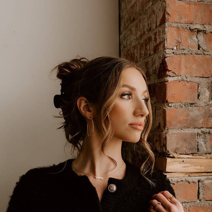 The Sis Kiss - Wholesale Pendant/Charm Necklace - Custom Cherish Mini Paperclip Chain Necklace - Water Resistant5