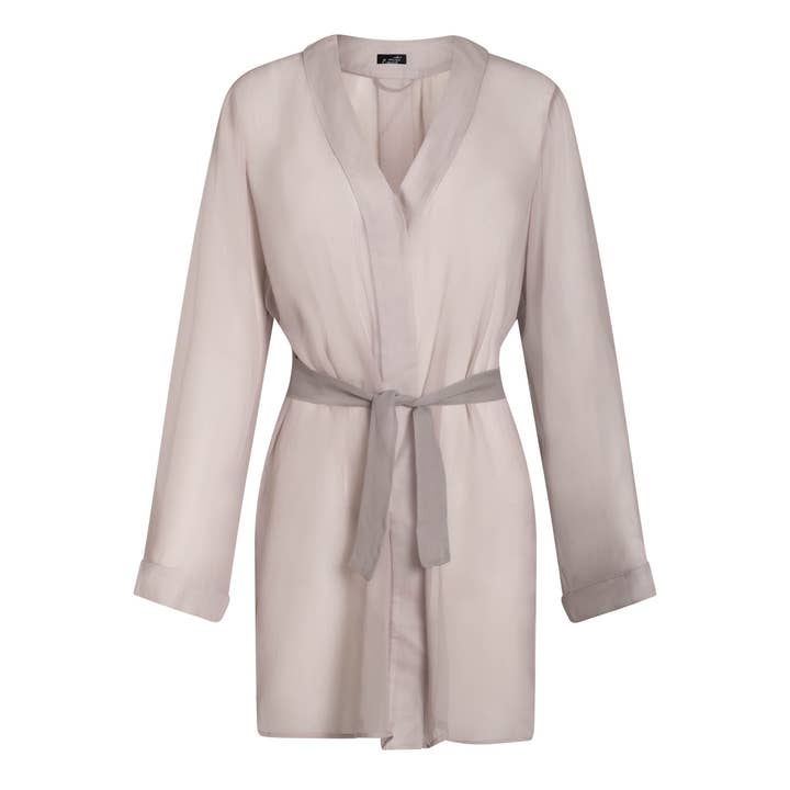 donna silk chiffon shirt dress in blush for wholesale by je mérite, i deserve