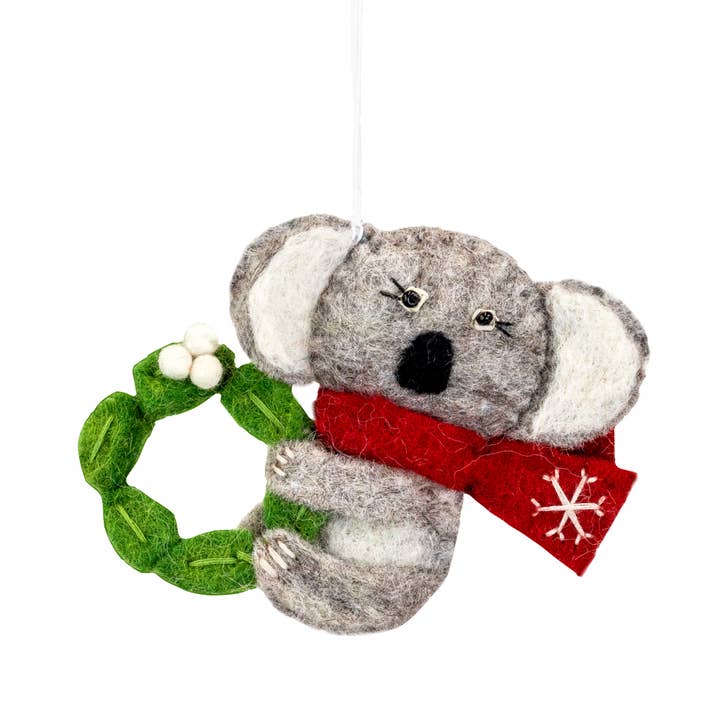 Snowflake Koala Ornament for wholesale by dZi Handmade