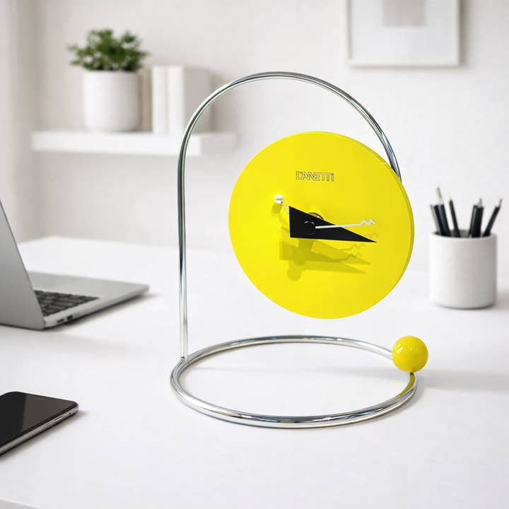 Monk Desk Clock in Primary Color Red, Yellow, Blue for wholesale by Canetti Design Group Inc.