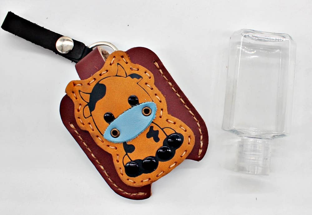 Atlas Goods By Your Needs Company - Wholesale Hand Sanitizer - Handmade leather hand sanitizer holder with 2 oz. bottle4