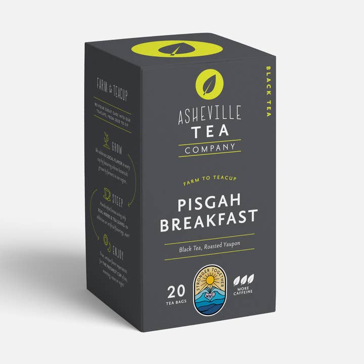 Tea Box with Pisgah Breakfast individual Tea Bags for wholesale by Asheville Tea Company