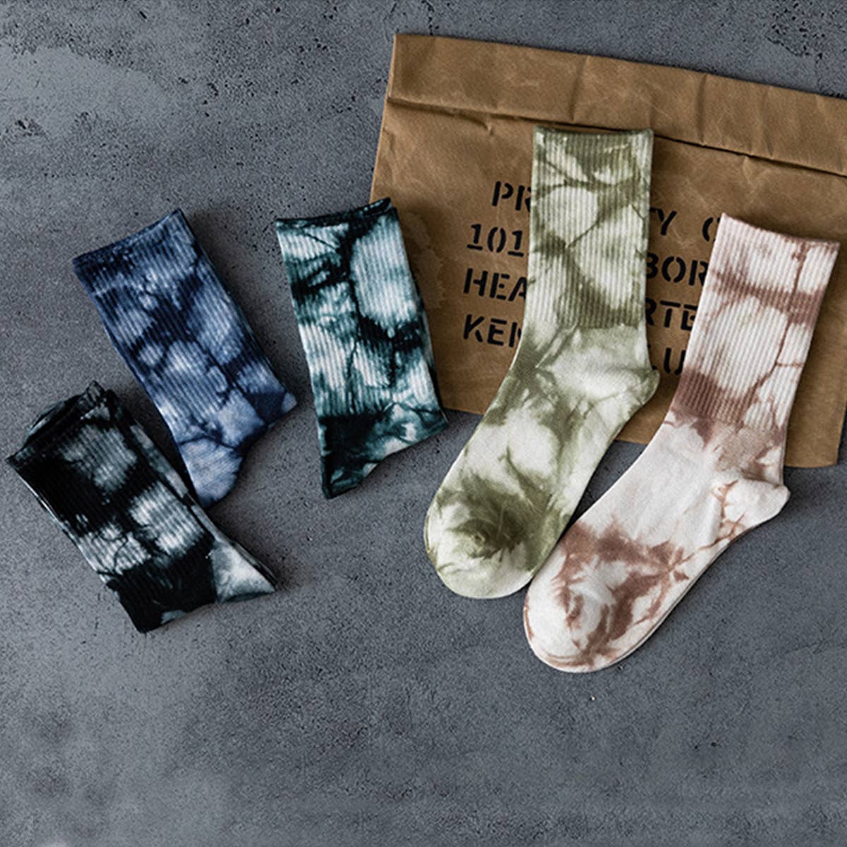 ACCITY - Wholesale Socks - Unisex - TIE-DYED HIP-HOP SPORTS SOCKS_CWMS02519