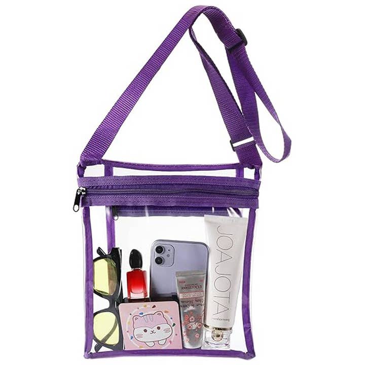 Cap Zone - Vendita all'ingrosso Borsa a tracolla - Donna - Grande Borsa a Tracolla Trasparente Resistente Morbida in TPU per Concerti4