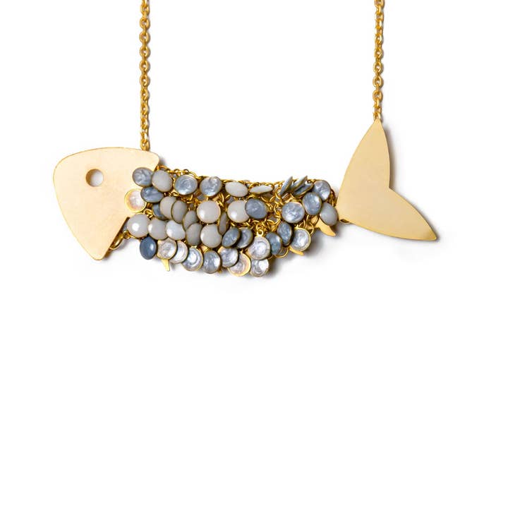 Raspa G halsband klädd för fest 24ct guldplätering för wholesale av Ginger & VelVet