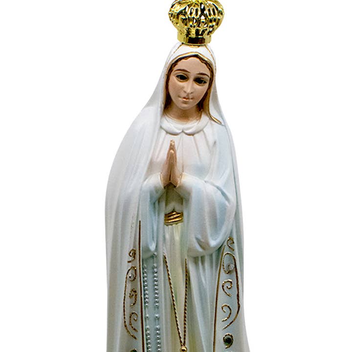 Village Gift Importers - Wholesale Decorative Figurine - Our Lady of Fatima Statue with Painted Eyes0